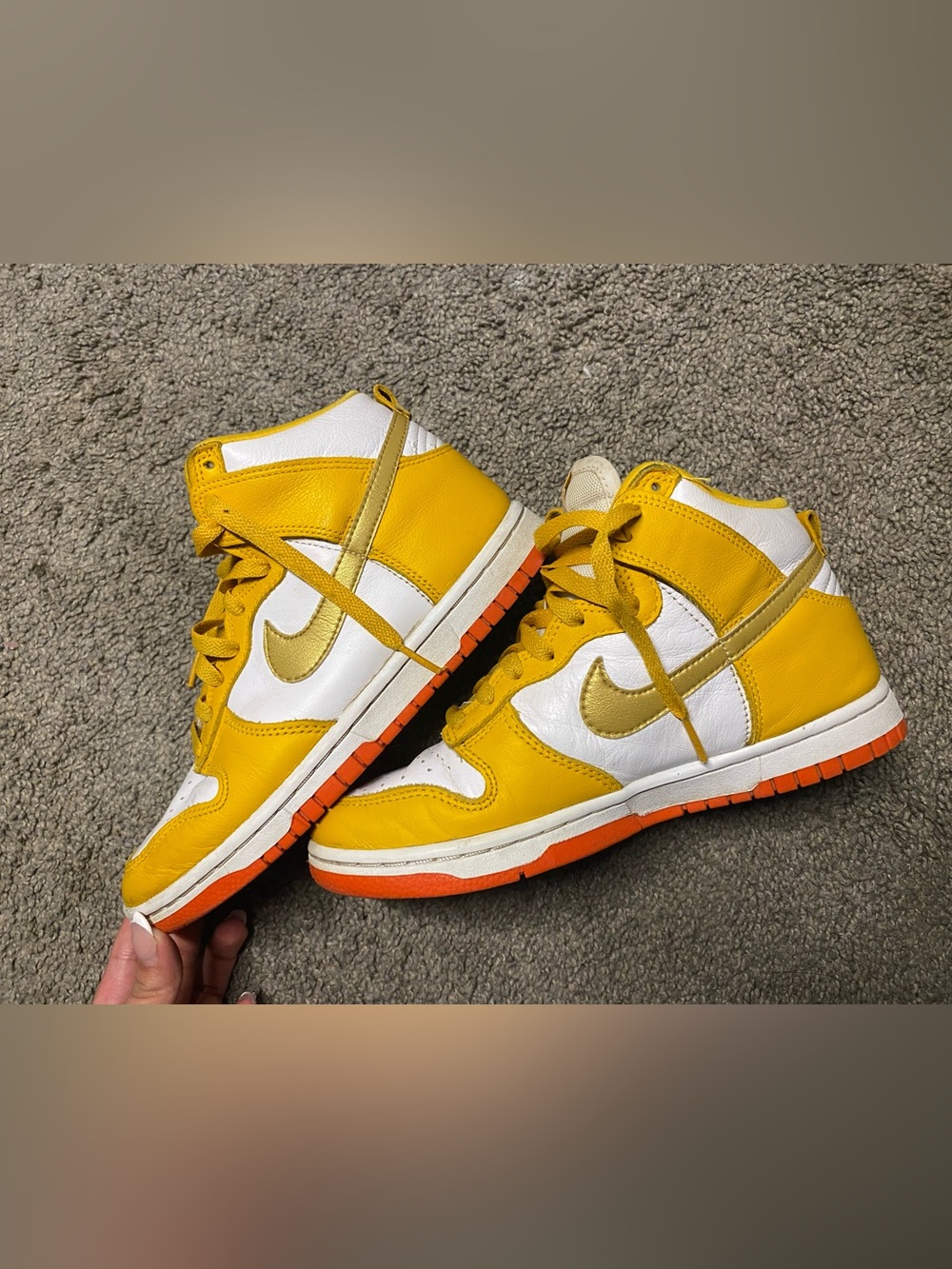 Nike Dunk High University Gold / Safety Orange High Tops